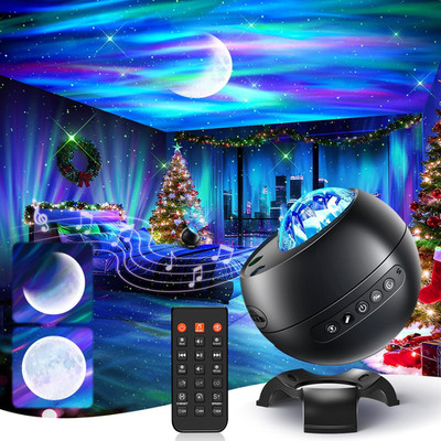 Galaxy Projector for Bedroom, 21Colors Northern Lights,15White Noise&Bluetooth S