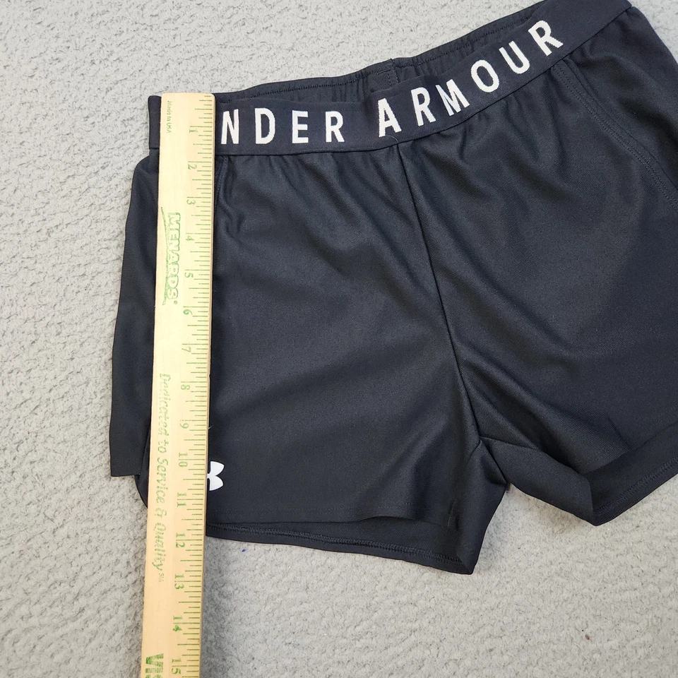 Pantalones Cortos Under Armour HeatGear Medianos Sueltos Cintura Elástica Gimnasio Correr Atlético Foto 3 de 4