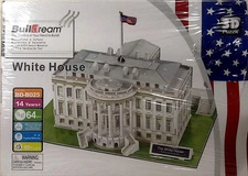 White House Washington DC 3D 64 pc 11" X 8.3 X 7.5"" Buildream Puzzle