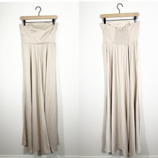 NWT BHLDN Elsie Straight-Neck Satin A-Line Gown Champagne Size 6 Bridesmaid
