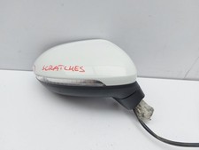 VOLKSWAGEN PASSAT B8 2016 MANUAL FOLD WING MIRROR RIGHT SIDE IN WHITE LC9A