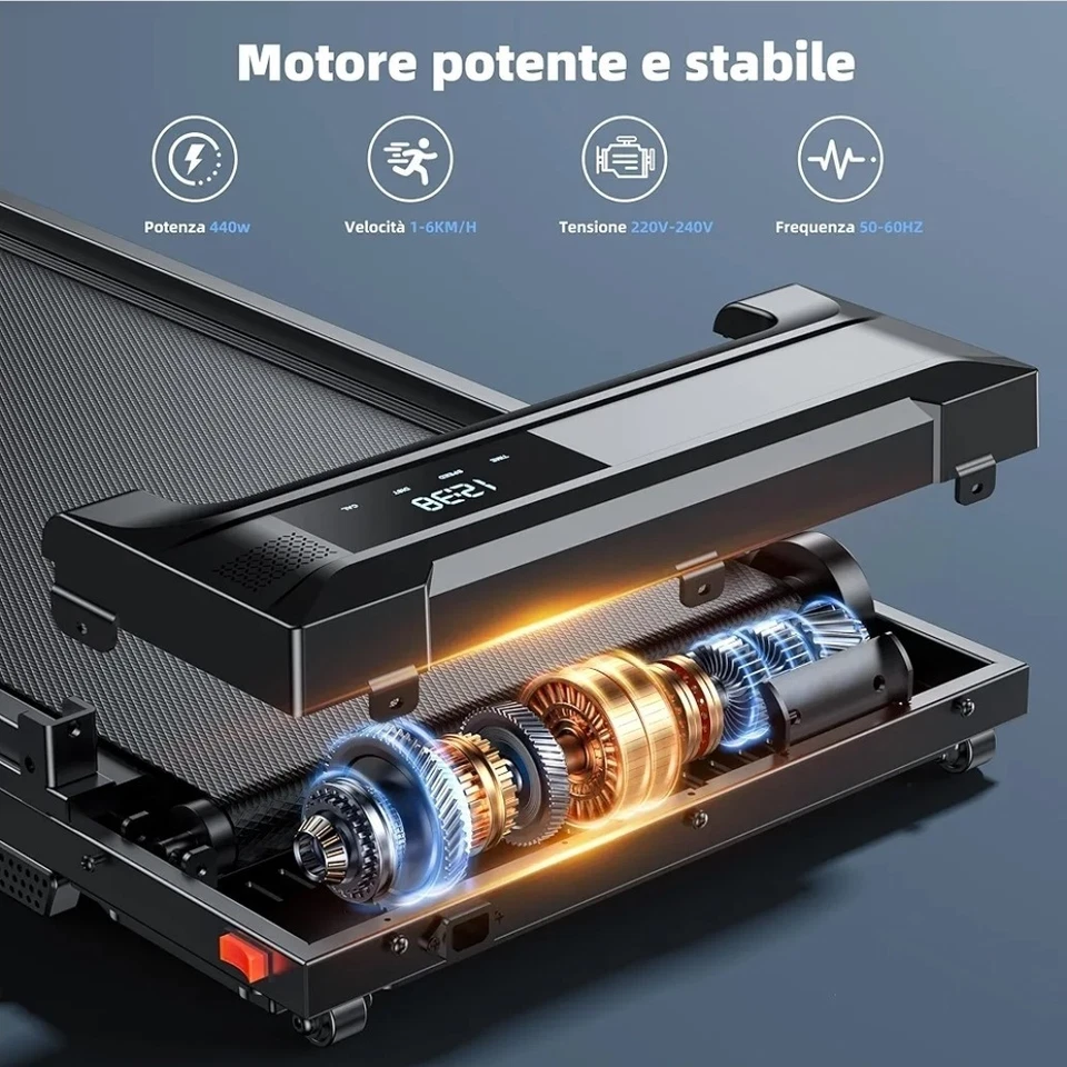 Tapis Roulant Salvaspazio,Schermo LCD Ad Alta Definizione, 2 Metodi Di Controllo - Immagine 3 di 4