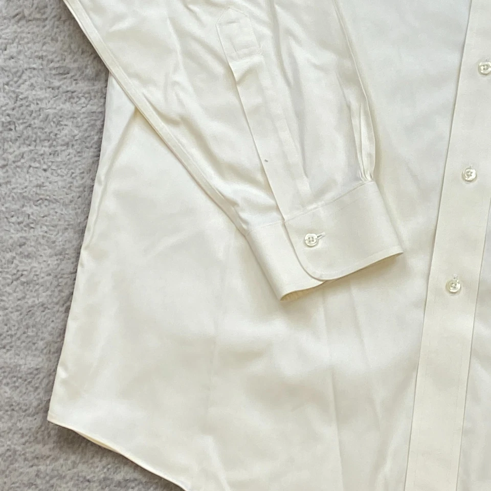 Camisa de Colección Brooks Brothers Oxford Abotonada 16-34 Beige Tostado Amarillo Vestido Para Hombres Foto 2 de 4