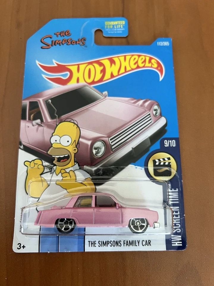 Hot Wheels THE SIMPSONS FAMILY CAR pink Sedan 73 Plymouth Valiant HW Screen Time - Image 2 of 2