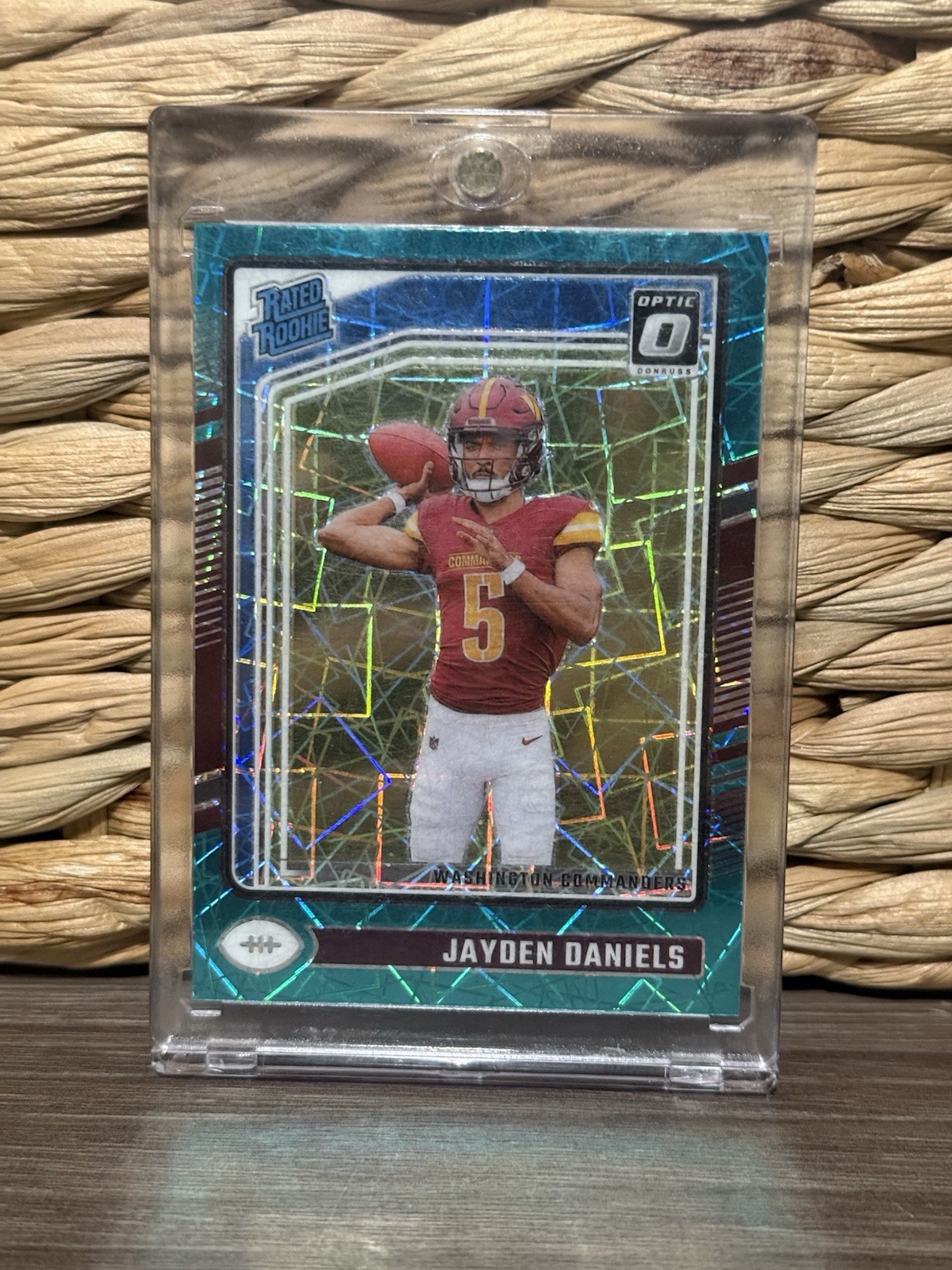 2024 Panini Optic Jayden Daniels Rated Rookie Teal Velocity #248