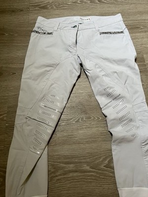 Animo Turnierreithose Weiß Gr. 38 mit Glitzerelementen