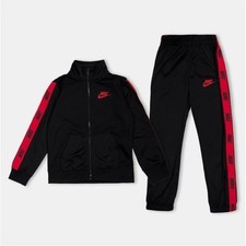 Nike Kids Baby 24M Logo Jacket Pants Track Set Light Black/Red 66G796G