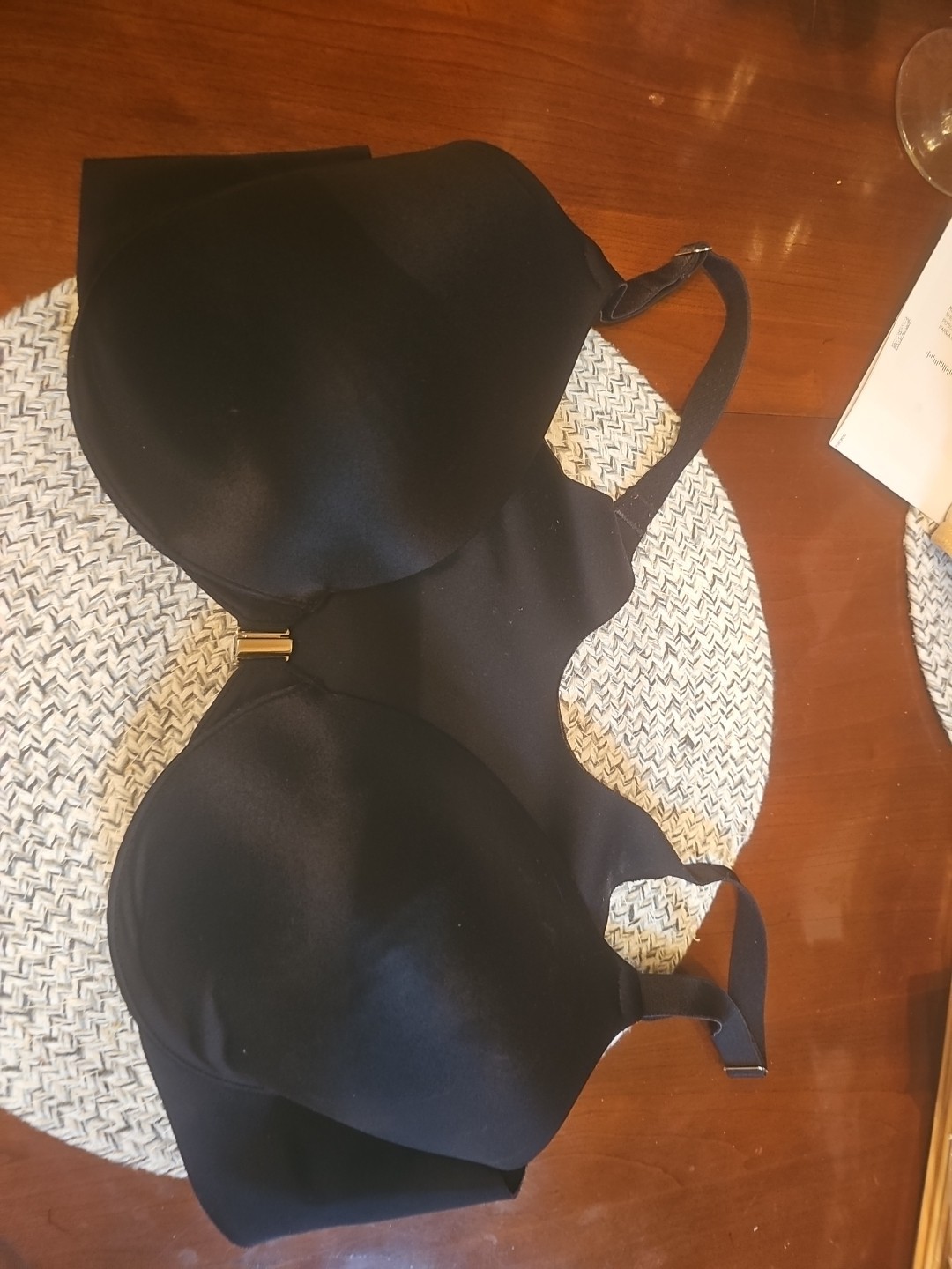 Women's Black Padded Front Closure Racerback Bra Soma Size 40 C