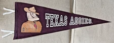 Texas A&M Aggie Ol’ Sarge,Great Condition, Multiple Available Pennant / Flag