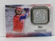 2021 Update Topps 70th Anniversary Manufactured Logo Bryce Harper Patch