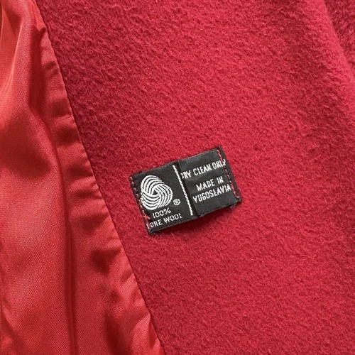 Vintage 1980s Glenbrooke Red Pure Wool Princess Coat – Made in Yugoslavia image 2