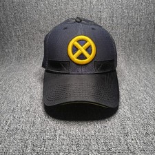 New Era 39THIRTY X-Men Marvel Stretch Fit Baseball Cap Hat Dark Grey Yellow