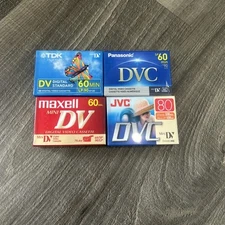 Lot Of 4 Mini DVC Digital Video Cassette JVC Mazel Tdk Panasonic New