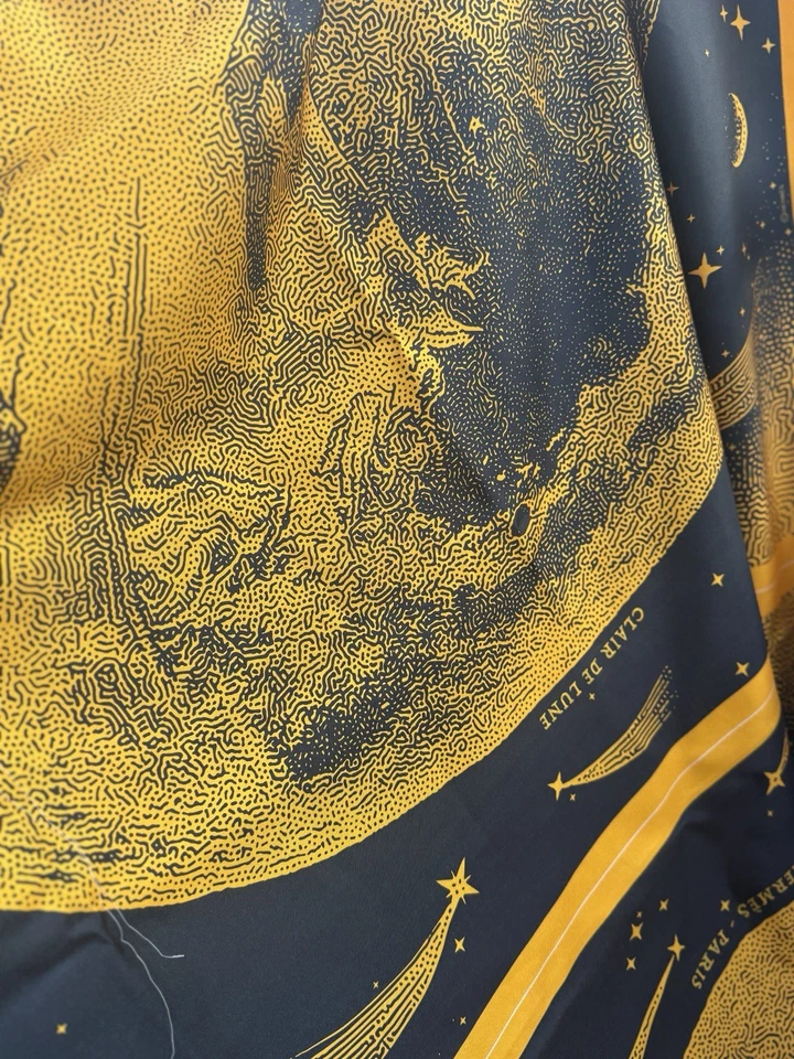 100% Silk Twill H Fabric Double Sided Panel 35”x 35" Scarf  Logo Exclusive - Image 3 of 4