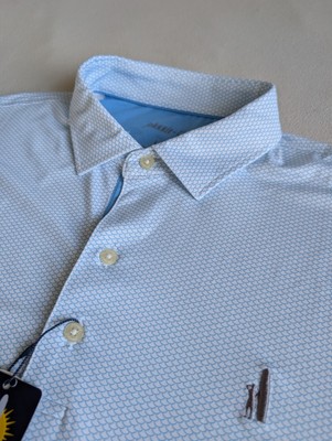 NWT Johnnie O UPF 50 Prep-Formance Sun Protection Shirt Millwall Delray Large 