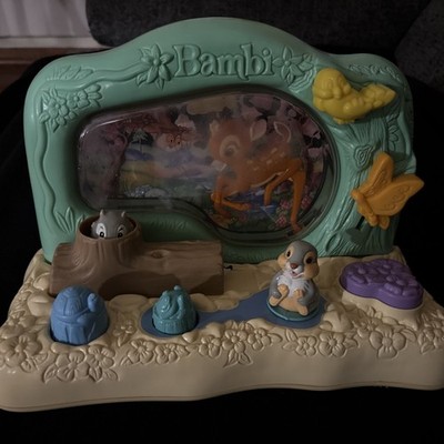 Vintage Mattel Disney BAMBI Activity Busy Box Baby Infant Toy Sights Sounds