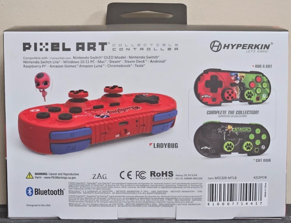 Officially Licensed Miraculous x Hyperkin Limited Edition Pixel Art Bluetooth - Image 2 of 2