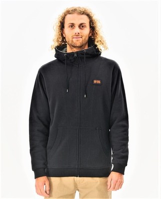 Rip Curl gefütterter Fleece-Hoodie für Herren ~ Surf Revival schwarz