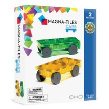 MAGNA-TILES Cars   Green & Yellow 2-Piece Mag...