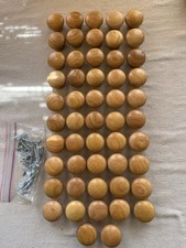 Wood Cabinet Knobs 1 1/2" Mushroom Shaped Lot of 52