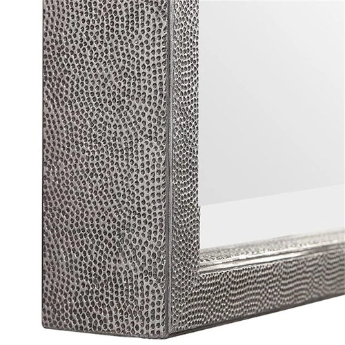 Uttermost Gabelle Glass MDF Wood and Paper Decorative Mirror in Silver - Picture 5 of 7