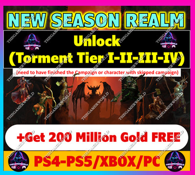  DIABLO 4 SEASON 12 POWER LEVELING GLYPH PIT RUN GOLD MATS RUNES  PC PS XBOX 