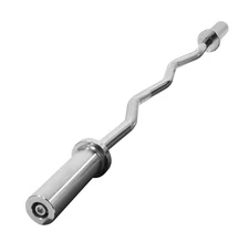 Olympic EZ Curl Bar, 4FT Steel Barbell with 2 Inch Sleeve.  Tricep/Bicep