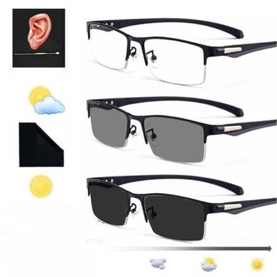 MARKENLOS Bifokal Photochrom Progressiv Lesebrille Sonnenbrille +1,0 1,5 2,0 2,5 3,0 3,5 4