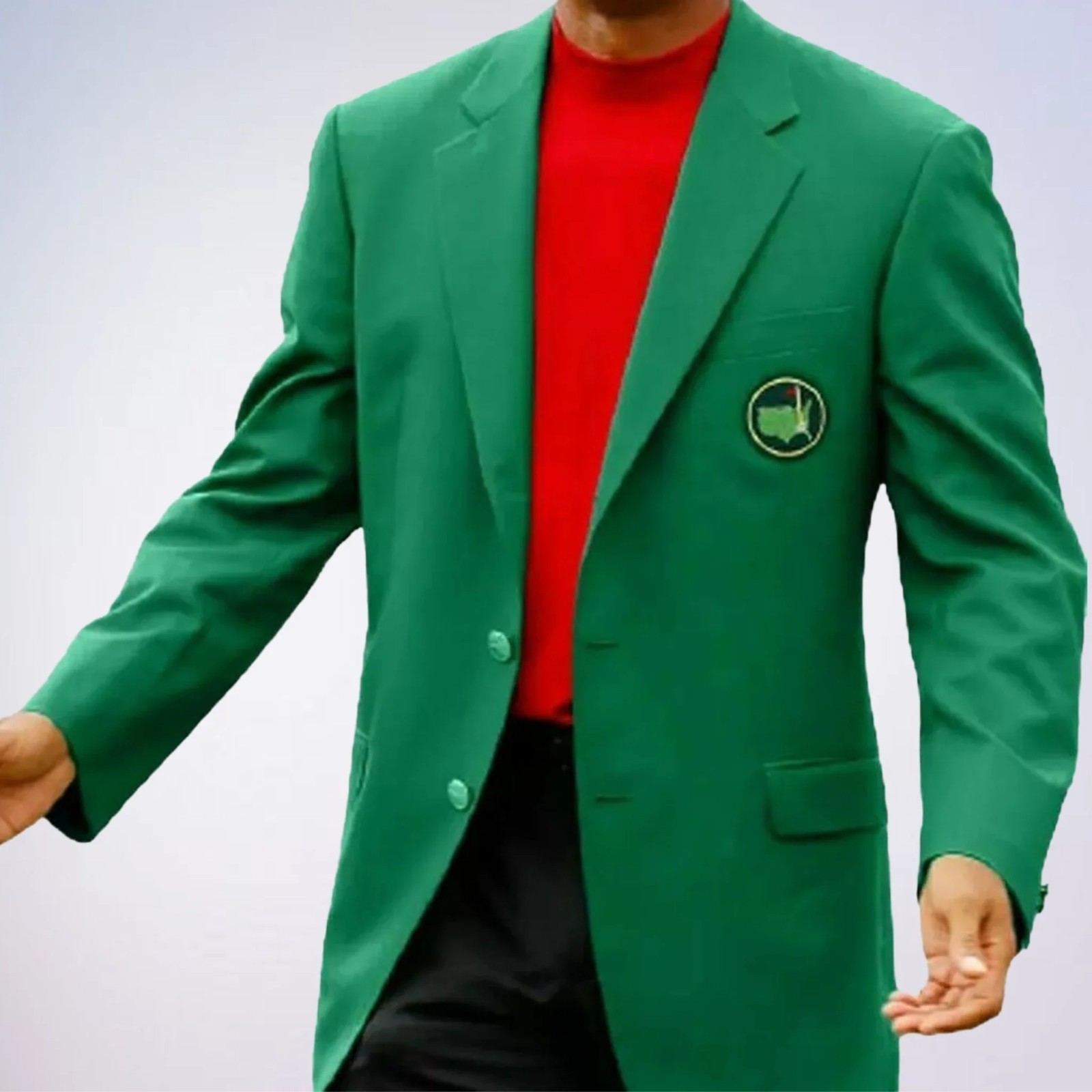 Mens Masters Golf Tournament Green Blazer Coat Jacket-Tiger Woods Golf Coat image 2