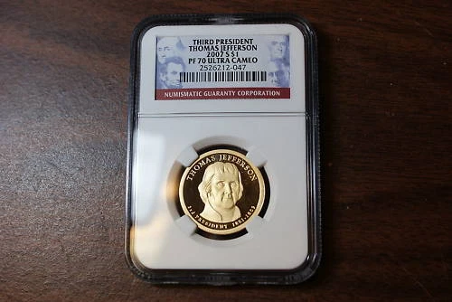 2007-S Thomas Jefferson Dollar NGC PF-70 Ultra Cameo