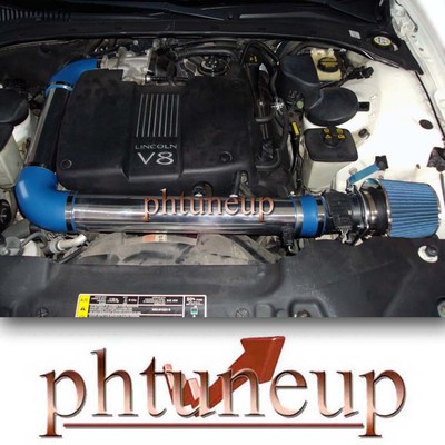 BLUE 2000-2002 LINCOLN LS BASE SEDAN 4-DR 3.9 3.9L V8 AIR INTAKE KIT + FILTER