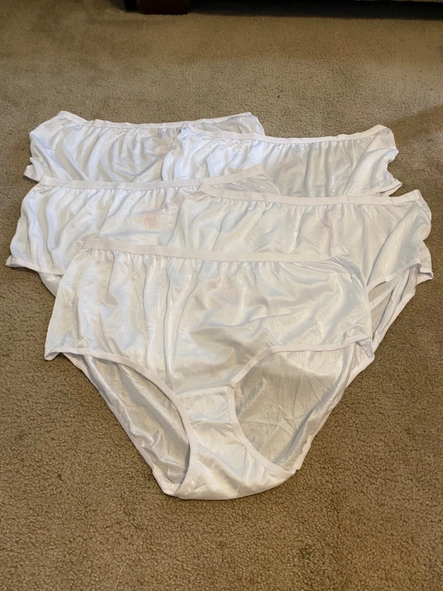 Comfort Choice Women's Plus Size 11 Stretch White Nylon Brief 5