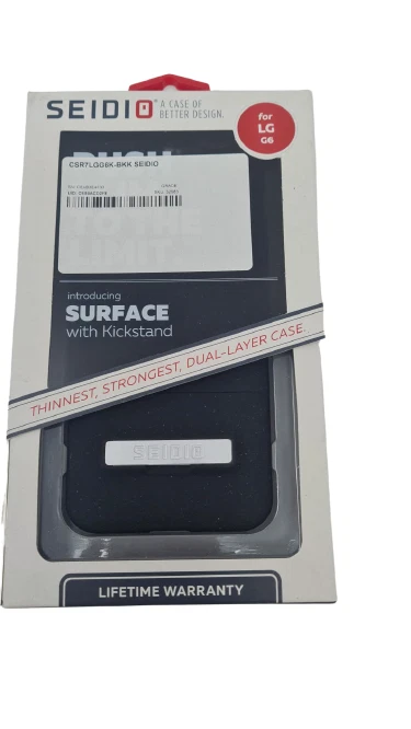 Funda para teléfono LG G6 negra Sedio Surface cubierta con soporte doble protección OEM Foto 2 de 4