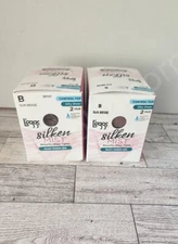 L'eggs Silken Sheer Control Top Wicking Cool Tights Size B Sun Beige Lot Of 2