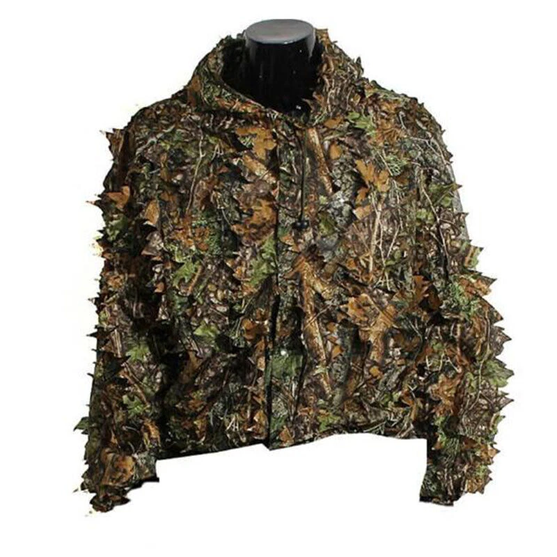 3D Ghillie Suit woodland Tarnanzug Camo Camouflage Kleidung Jagd Einheitsgröße - Bild 2 von 4