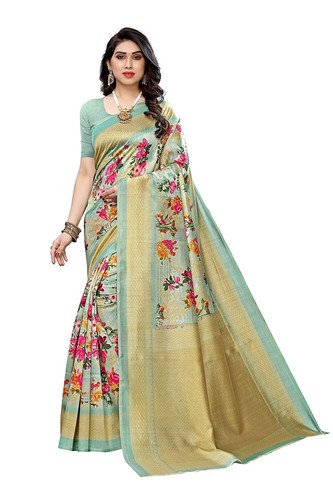 Daily Wear Saree Women Art Silk Lace 