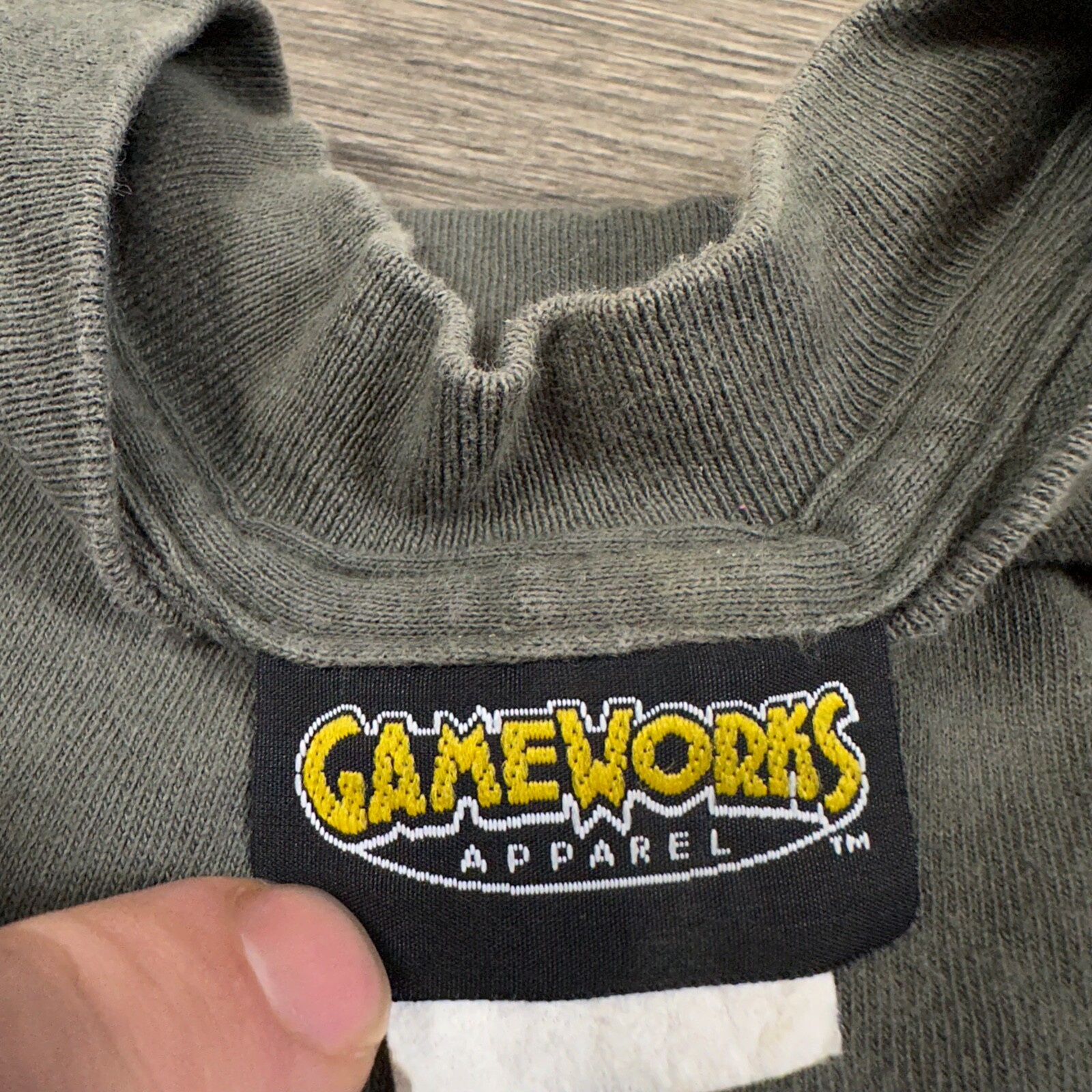 Vintage Game Works Shirt Adult Medium Olive Green… - image 3