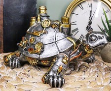 Estatuilla Tortuga Biónica Engranada Steampunk Náutica Edad del Vapor Victoriana