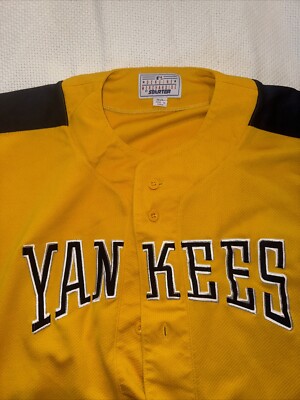 VINTAGE NEW YORK YANKEES STARTER YELLOW JERSEY SIZE XXL NO NAME | eBay