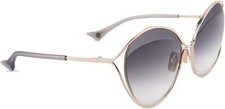 New w/box Womens Dita SASU DTS516 White Gold / Dark Grey 64 mm Sunglasses