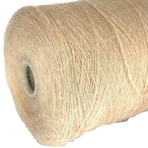 Fil Sur Cône Beige Crème Naturel - Nylon, 750 G / 4125 M, Pour Tricot Et Crochet