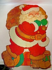 Vintage Double-Sided Die Cut Christmas Decoration -- Santa Claus
