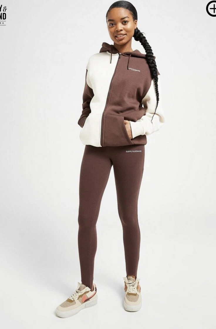 BNWT SUPPLY & DEMAND PLUS SIZE BROWN RIBBED STIRRUP LEGGINGS SIZE