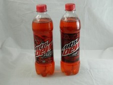 Mountain Dew Code Red Art & Old Label Full 16.9 Oz Bottle Brand New MTN