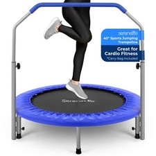 SereneLife 40" Foldable Mini Trampoline Deep Blue
