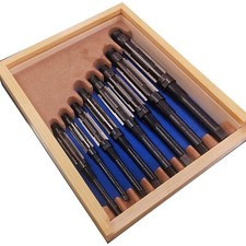 8 Pcs Adjustable Kingpin Hand Reamer H4 - H11, 15/32" To 1-1/16" Wooden Box