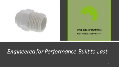 John Guest RO Male Straight Adaptor Water Fitting (3/8'' QC x 3/8'' NPT)