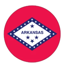 12 Pack Arkansas Circle Bumper Stickers