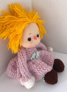 crochet clown doll