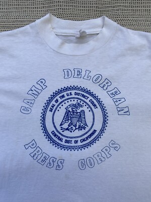 vintage 70s 80s CAMP DELOREAN PRESS CORPS t shirt HI CRU STEDMAN cotton